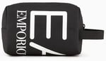 Pochette beauty case train uomo Emporio Armani EA7 siyah/beyaz logo UBS23EA01 245076 3R910 Piccola, Siyah, piccola