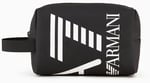 Pochette beauty case train uomo Emporio Armani EA7 siyah/beyaz logo UBS23EA01 245076 3R910 Piccola, Siyah, piccola