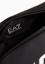 Pochette beauty case train uomo Emporio Armani EA7 siyah/beyaz logo UBS23EA01 245076 3R910 Piccola, Siyah, piccola