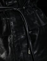 Pocket and Ziiper Detail Hooded Oversized Raincoat