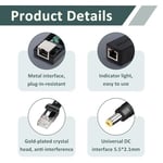 Poe Splitter Adaptörü 48 V - 12 V 2 A Poe Adaptörü Ethernet IEEE 802.3af Ethernet DC 5,5 x 2,1 mm Çıkış, 10/100 Mbps, IP Kamera, Kablosuz Erişim Noktası, VoIP Telefonlar ve PoE Olmayan
