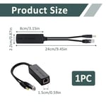 Poe Splitter Adaptörü 48 V - 12 V 2 A Poe Adaptörü Ethernet IEEE 802.3af Ethernet DC 5,5 x 2,1 mm Çıkış, 10/100 Mbps, IP Kamera, Kablosuz Erişim Noktası, VoIP Telefonlar ve PoE Olmayan