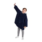 POFFY Çocuk Oversize Giyilebilir Battaniye TEK BEDEN ÇOK RAHAT 11 Yaş Altı Unisex Hoodie Peluş Kapüşonlu Sweatshirt