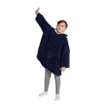 POFFY Çocuk Oversize Giyilebilir Battaniye TEK BEDEN ÇOK RAHAT 11 Yaş Altı Unisex Hoodie Peluş Kapüşonlu Sweatshirt
