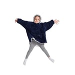 POFFY Çocuk Oversize Giyilebilir Battaniye TEK BEDEN ÇOK RAHAT 11 Yaş Altı Unisex Hoodie Peluş Kapüşonlu Sweatshirt