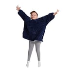 POFFY Çocuk Oversize Giyilebilir Battaniye TEK BEDEN ÇOK RAHAT 11 Yaş Altı Unisex Hoodie Peluş Kapüşonlu Sweatshirt
