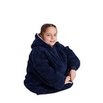 POFFY Çocuk Oversize Giyilebilir Battaniye TEK BEDEN ÇOK RAHAT 11 Yaş Altı Unisex Hoodie Peluş Kapüşonlu Sweatshirt