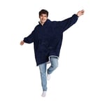 POFFY Oversize Giyilebilir Battaniye TEK BEDEN ÇOK RAHAT Unisex Hoodie Peluş Kapüşonlu Sweatshirt