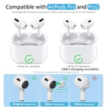 Pohgelan AirPods Pro 2./1. Nesil Yedek Kulak Uçları, Gürültü Azaltma Deliği ve Dahili Toz Koruma Ekranı, Temizleyici kitli USB-C Şarj Kutusu için -3 Boyut (S/M/L) -Beyaz