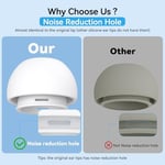 Pohgelan AirPods Pro 2./1. Nesil Yedek Kulak Uçları, Gürültü Azaltma Deliği ve Dahili Toz Koruma Ekranı, Temizleyici kitli USB-C Şarj Kutusu için -3 Boyut (S/M/L) -Beyaz