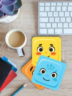 Pokemon Temalı Bardak Altlığı Ahşap Baskılı Altlık 4'lü set (9 x9CM) karbonNM51
