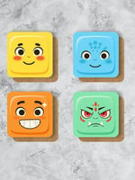 Pokemon Temalı Bardak Altlığı Ahşap Baskılı Altlık 4'lü set (9 x9CM) karbonNM51