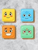 Pokemon Temalı Bardak Altlığı Ahşap Baskılı Altlık 4'lü set (9 x9CM) karbonNM51