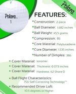 Polara Ultimate Straight Self Correcting 2 Piece Golf Balls (1 Dozen) (Japonya'dan ithal)