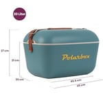 Polarbox 20 Litre Klasik Soğutucu Kutusu Zeytin - Yeşil |Plaj, Piknik ve Parti için Buz Kutusu | Dönüştürülebilir Kapak | Beslenme Kutusu | Termal soğutucu kutusu | Buz Soğutucu Kutusu