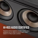 Polk Audio Signature Elite ES35 merkezi hoparlör, ince, yüksek çözünürlüklü merkezi hoparlör, Hi-Res sertifikalı, Dolby Atmos ve DTS:X uyumlu (adet), siyah