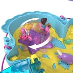 POLLY POCKET™ BABAM VE BEN™ denizatı çanta Polly Pocket Babam ve Ben denizatı çanta, 2 mikro bebek, evcil hayvanlar ve 13 aksesuar, 2'si 1 arada çanta ve oyuncak ile Shani HWP03