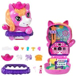 Polly Pocket Midilliyle Rodeo Heyecanı Mikro Oyun Seti, 4Y+, JCR39 | Taşınabilir seyahat oyuncağı, 1 mikro bebek, at, yem ve moda aksesuarı, JCR39