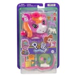 Polly Pocket Midilliyle Rodeo Heyecanı Mikro Oyun Seti, 4Y+, JCR39 | Taşınabilir seyahat oyuncağı, 1 mikro bebek, at, yem ve moda aksesuarı, JCR39