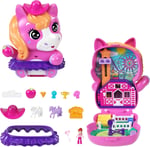 Polly Pocket Midilliyle Rodeo Heyecanı Mikro Oyun Seti, 4Y+, JCR39 | Taşınabilir seyahat oyuncağı, 1 mikro bebek, at, yem ve moda aksesuarı, JCR39