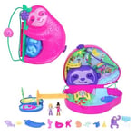 POLLY POCKET™ Tembel Hayvan Ailesi 2'si 1 Arada Kompakt Çanta Polly Pocket™ bebekler ve oyun seti, seyahat oyuncakları, Tembel Hayvan Ailesi 2'si 1 Arada Kompakt Çanta HRD40