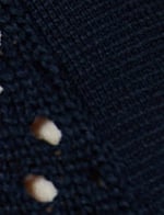 Polo Yaka Kroşe Üst Ajurlu Kısa Kollu Renk Kontrast Detaylı