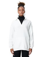 Polo Yaka Sweatshirt Kanguru Cep Detaylı Uzun Kollu