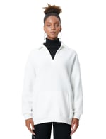 Polo Yaka Sweatshirt Kanguru Cep Detaylı Uzun Kollu