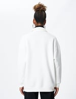 Polo Yaka Sweatshirt Kanguru Cep Detaylı Uzun Kollu