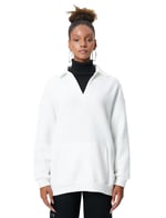 Polo Yaka Sweatshirt Kanguru Cep Detaylı Uzun Kollu