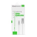 Polosmart PSM06 1 Metre Beyaz Lightning Hızlı Şarj Kablosu,Beyaz