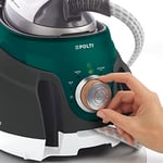 Polti La Vaporella XT120C ısıtma kazanlı buharlı ütü istasyonu, akıllı, ECO fonksiyonu, uzun ömürlü, basınç 8,5 bar, buhar çıkışı 600 g, turkuaz/gri