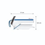 POLTI Vaporella Vertical Styler GSM50B kompakt buharlı ütü, katlanabilir saplı ve alüminyum tabanlı, 800 W güç, 30 saniyede hazır, ref. GSM50B, beyaz ve mavi