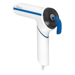 POLTI Vaporella Vertical Styler GSM50B kompakt buharlı ütü, katlanabilir saplı ve alüminyum tabanlı, 800 W güç, 30 saniyede hazır, ref. GSM50B, beyaz ve mavi