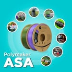 Polymaker ASA Filament 1,75 mm Ordu Kahverengi, 1kg ASA 3D Yazıcı Filamenti, Isıya ve Hava Koşullarına Dayanıklı - ASA 3D Filament Dış Mekan Fonksiyonel Parçaları Basmak için Mükemmel, Boyutsal