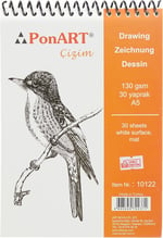 PonART Painting Blok Defter, 35x50cm, 15 Yaprak, Suluboya ve Guaj için - Seçenekler: Drawing&Painting 190gsm, Academy, Black Blok...