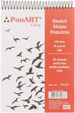 PonART Painting Blok Defter, 35x50cm, 15 Yaprak, Suluboya ve Guaj için - Seçenekler: Drawing&Painting 190gsm, Academy, Black Blok...