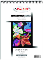 PonART Painting Blok Defter, 35x50cm, 15 Yaprak, Suluboya ve Guaj için - Seçenekler: Drawing&Painting 190gsm, Academy, Black Blok...