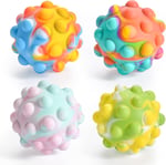 Pop It Ball, Paskalya Sepeti Doldurucular 3D Gıda Sınıfı Silikon, 3 Yaş Üzeri Çocuklar Yetişkinler için Anti-Anksiyete Sıkma Duyusal Oyuncak (4 Paket)