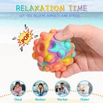 Pop It Ball, Paskalya Sepeti Doldurucular 3D Gıda Sınıfı Silikon, 3 Yaş Üzeri Çocuklar Yetişkinler için Anti-Anksiyete Sıkma Duyusal Oyuncak (4 Paket)