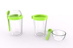 poppard young & smart Capsule 450 ML + 100 ML Kaşıklı Yoğurt Kabı (Lacivert)