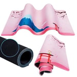 Porge Gamer Mouse Pad 90x40 Mouse Pad XXL Büyük Pembe Oyuncu Mousepad (Pembe Fuji, 90x40 cm 3mm kalınlık) - Seçenekler: 70x30 cm, 80x30 cm, 90x40 cm