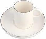 Porland Chopin Platin Kahve Takımı 4 Parça