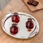 Porsima 16043 Ehl-i Keyf 6'lı Borosilikar Cam Çay Bardağı Seti 200 ml