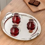 Porsima 16043 Ehl-i Keyf 6'lı Borosilikar Cam Çay Bardağı Seti 200 ml
