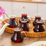 Porsima 16043 Ehl-i Keyf 6'lı Borosilikar Cam Çay Bardağı Seti 200 ml