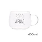 Porsima 2088 Borosilikat Isıya Ateşe Dayanıklı Cam Kulplu Çay Bardağı Kahve Bardak Kupa Şeffaf 400 Ml