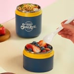 Porsima 66720 Yemek Termosu Çelik Yemek Termosu Lunch Box Taşınabilir Yemek Kabı Termos 710ML - Sarı