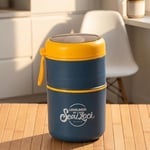 Porsima 66720 Yemek Termosu Çelik Yemek Termosu Lunch Box Taşınabilir Yemek Kabı Termos 710ML - Sarı
