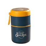 Porsima 66720 Yemek Termosu Çelik Yemek Termosu Lunch Box Taşınabilir Yemek Kabı Termos 710ML - Sarı